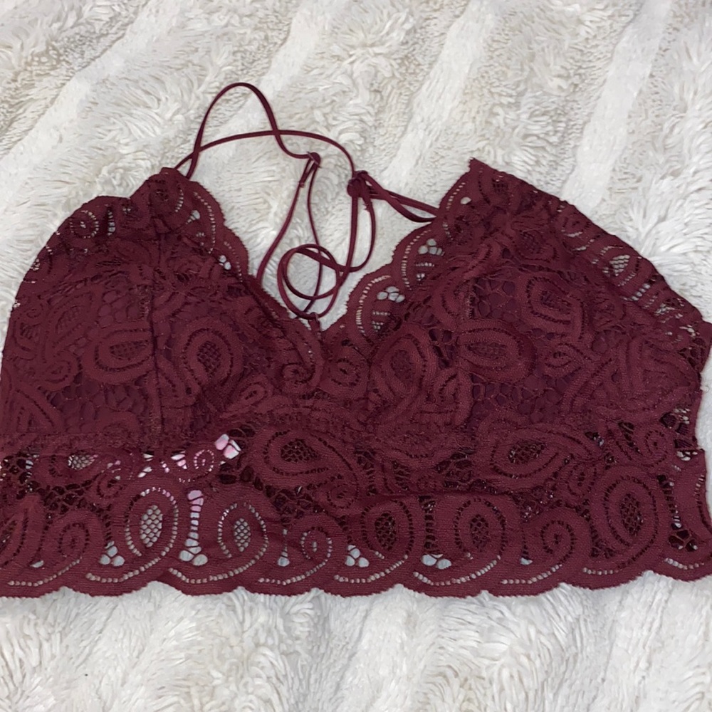Pink Victoria Secret red bralette